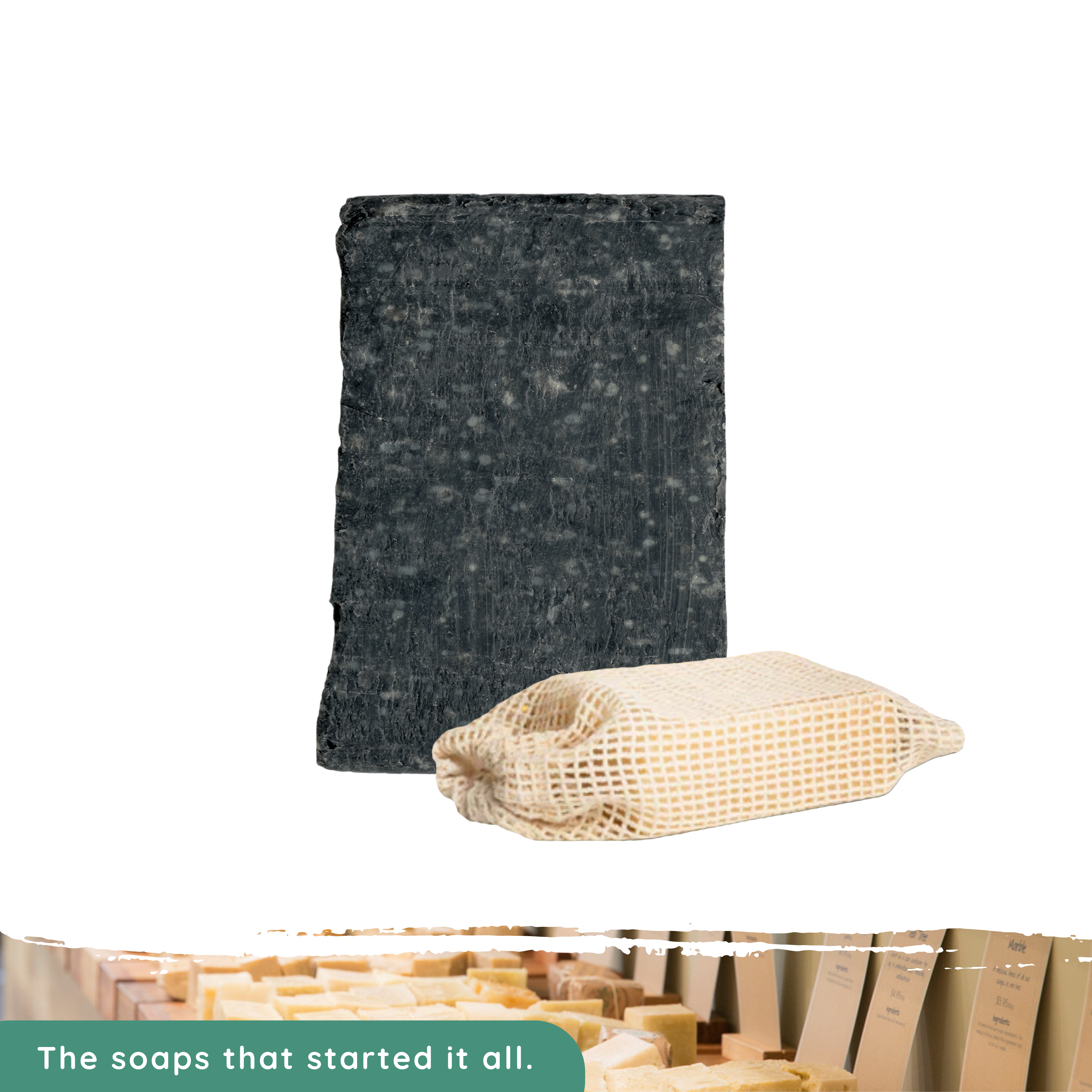 Activated Charcoal, Pumice & Tea Tree Soft Soap + Saver Bundle