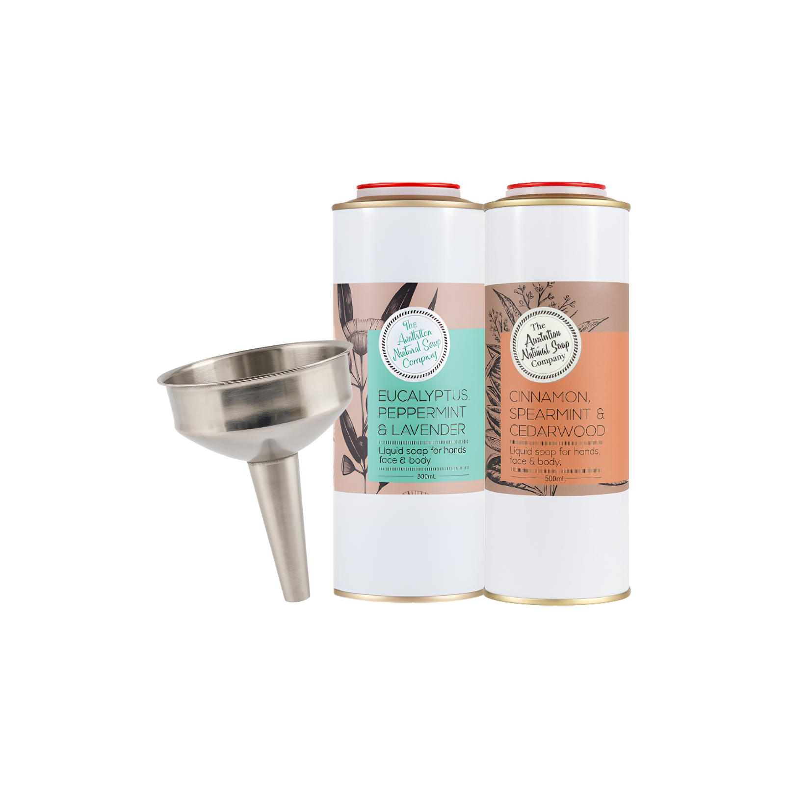 1L Hand & Body Wash Refill Bundle – 2 Refills + Stainless Steel Funnel