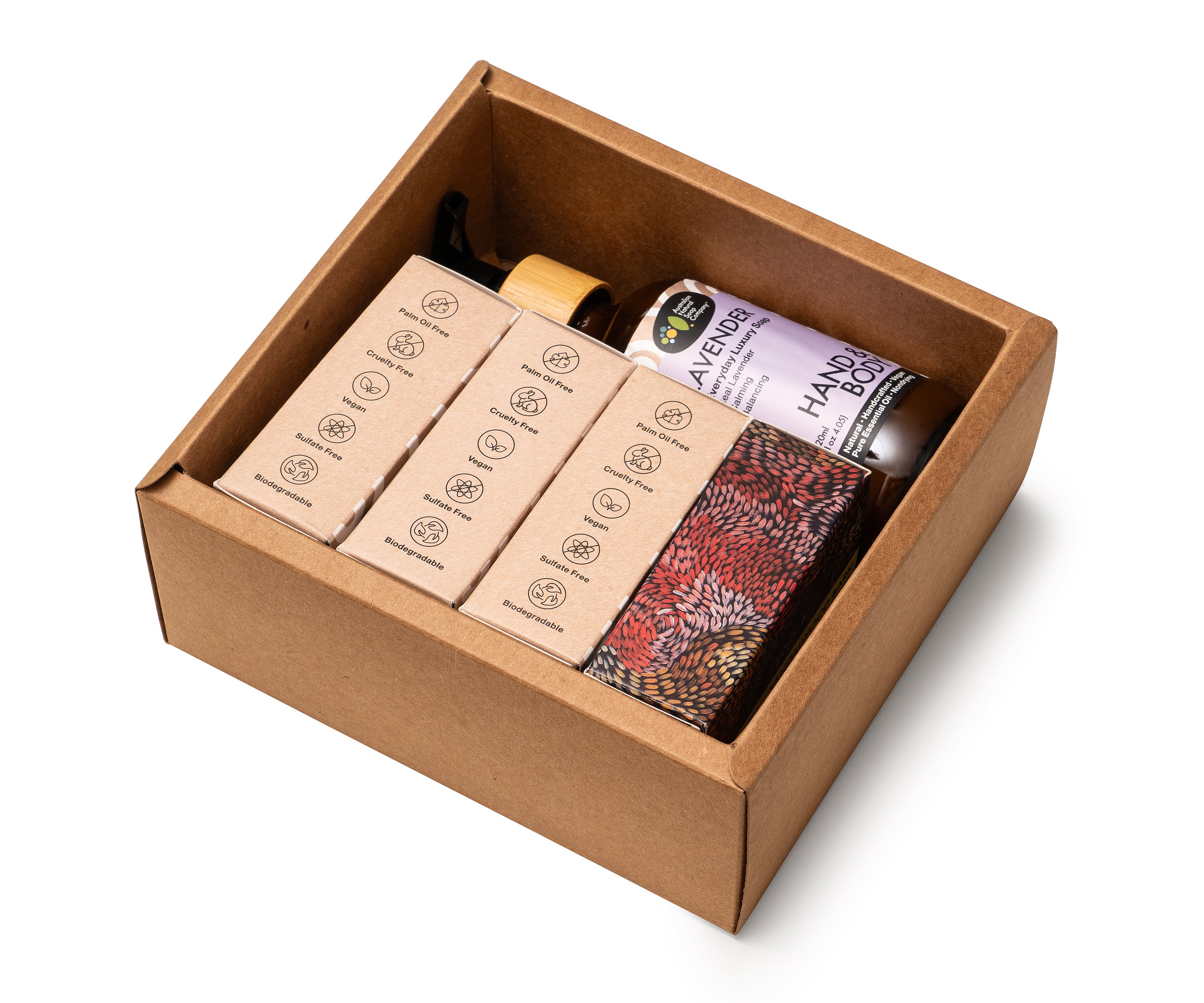 Build Your Own Gift Pack - 4 Solid Soaps & 120ml Liquid Soap in Gift Box