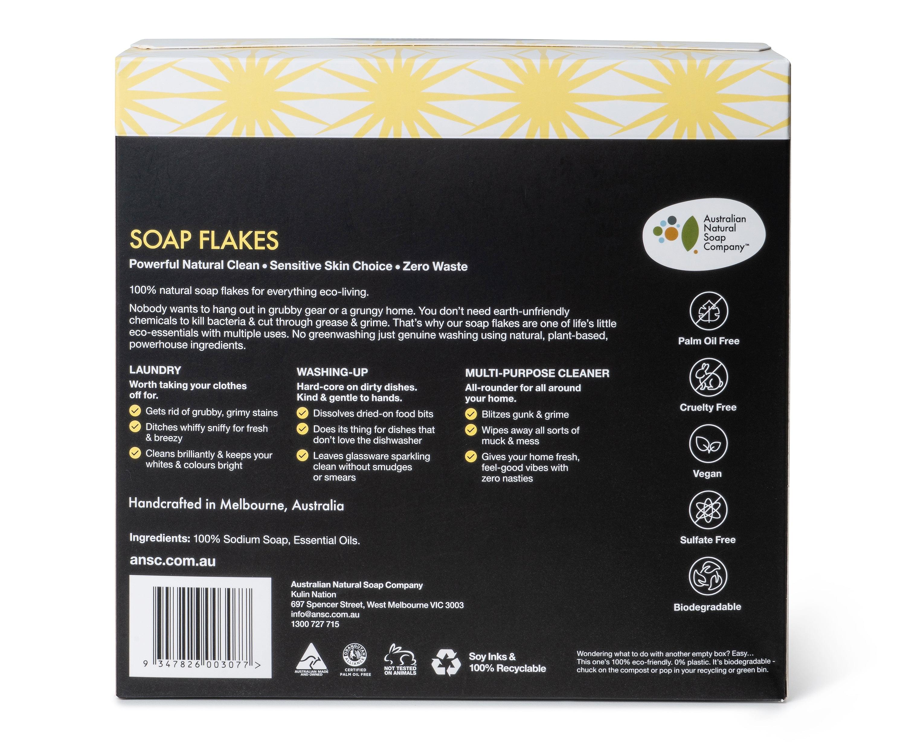 All Natural Soap Flakes - Recyclable Only Packaging