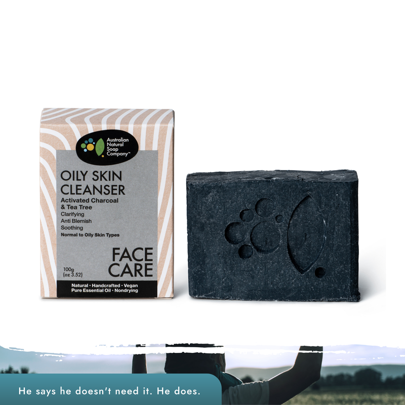 Oily Skin Facial Cleanser - Activated Charcoal & Tea Tree