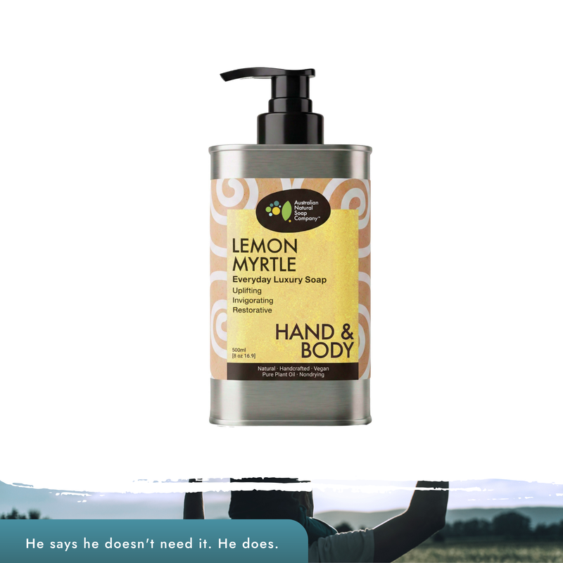Lemon Myrtle Hand & Body Wash 500ml Steel Bottle