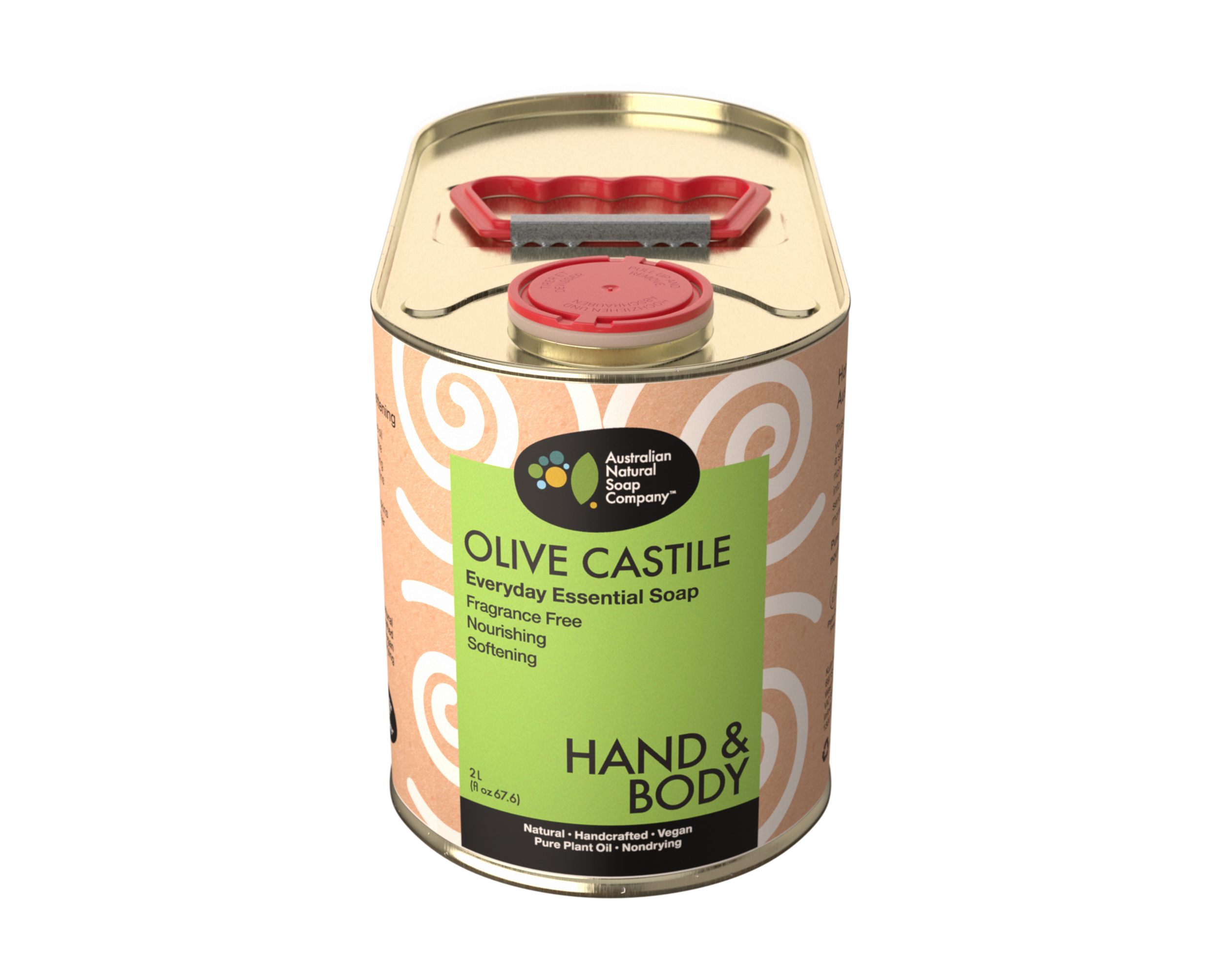 Olive Castile Hand & Body Wash 2L Bulk