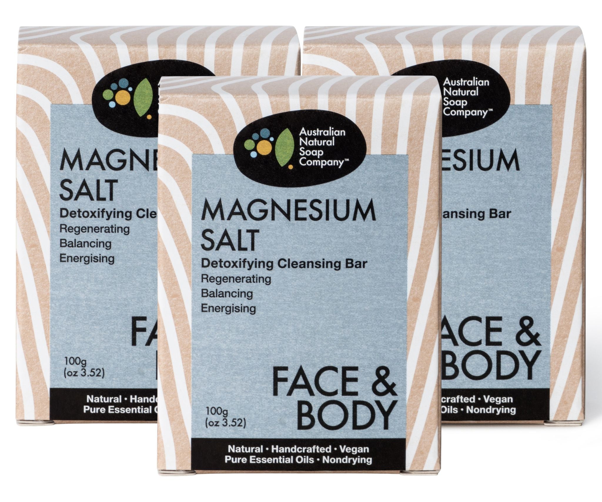 Magnesium Salt Detoxifying Cleanser - 3 Soap Bundle