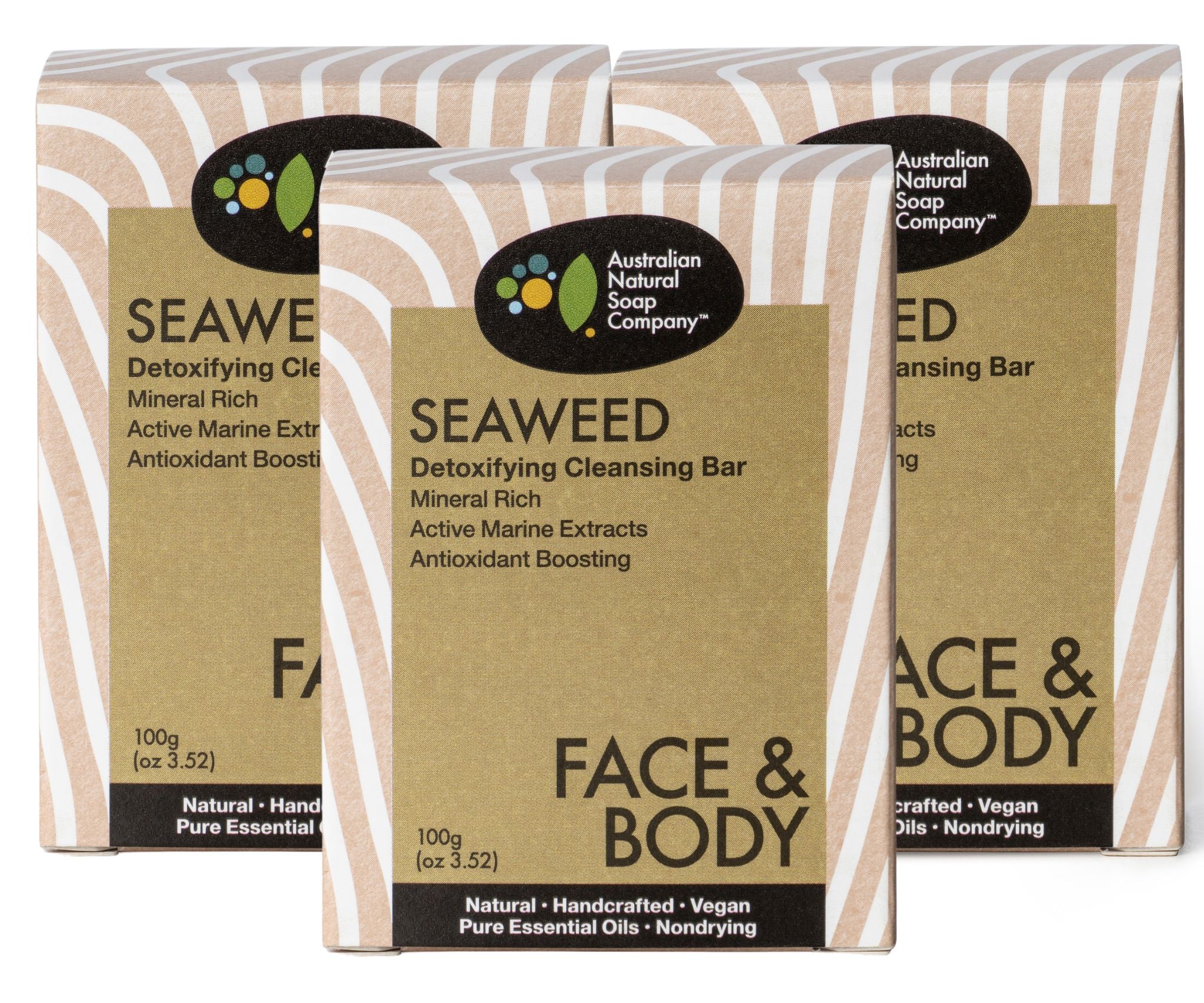 Seaweed Detoxifying Skin Cleanser - 3 Soap Bundle