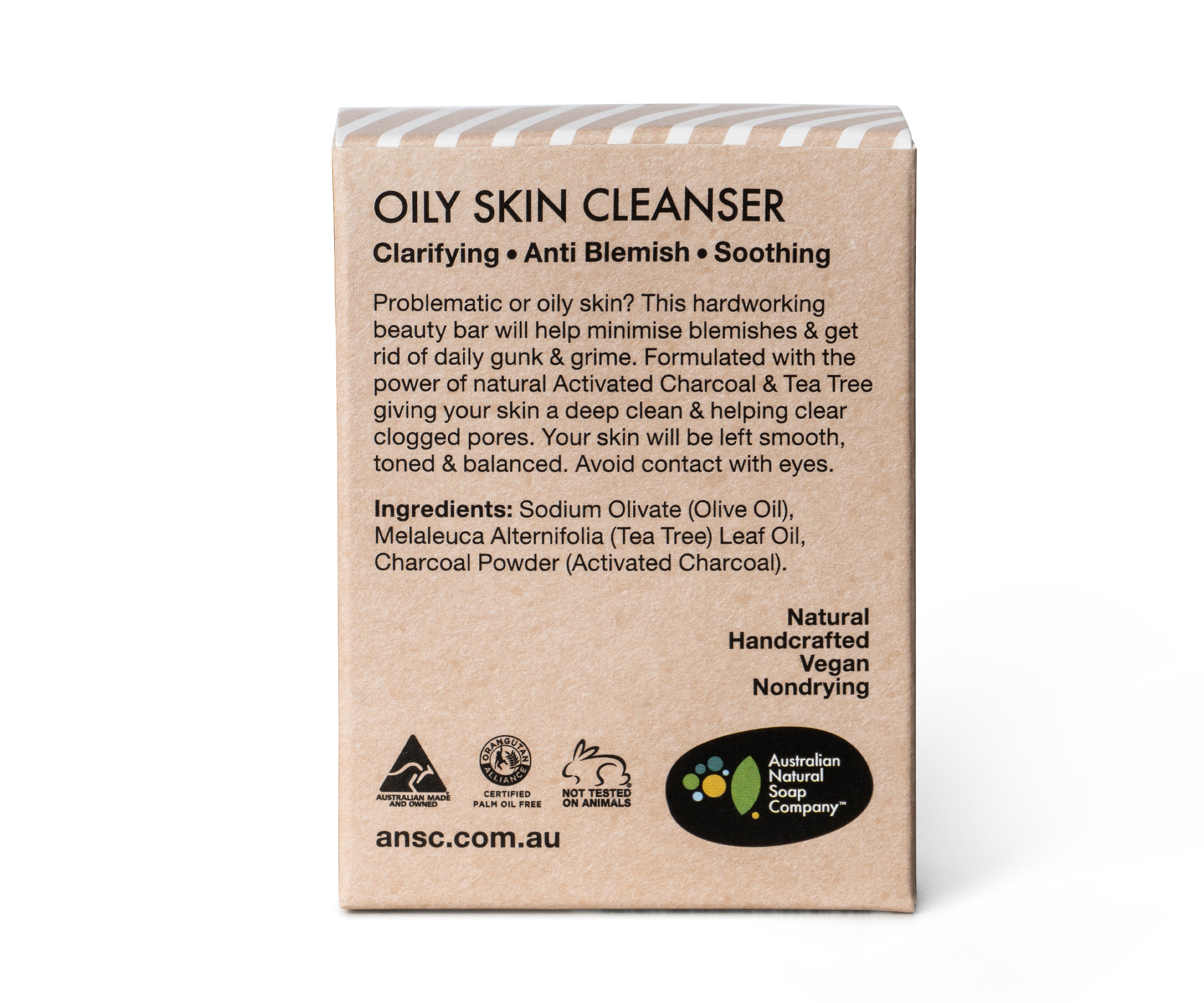 Oily Skin Facial Cleanser - Activated Charcoal & Tea Tree